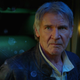 Harrison Ford como Han Solo en Star Wars: The Force Awakens.